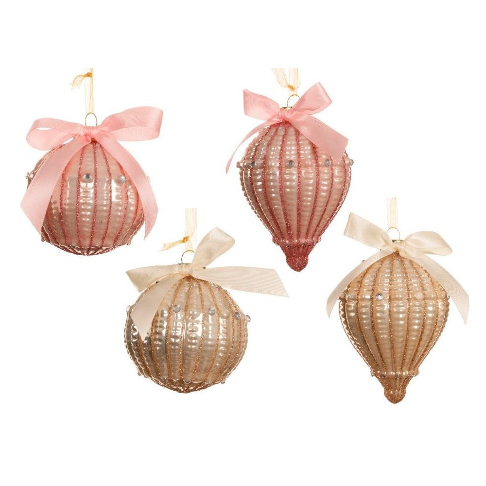 SFERA STRASS E FIOCCO 4 ASSORTITI D.8